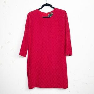 C Wonder Red silk polkadot dress